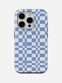 Powder Blue Plaid Glossy Armoured Case