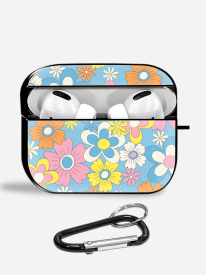 Hippie Flowers Airpods Glass Case