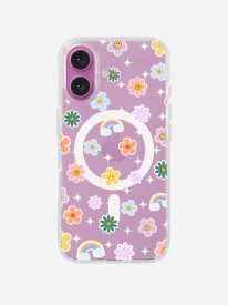 Rainbow Bloom Clear Magsafe Clear Phone Case