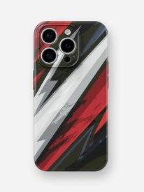 Red/Black Geometric Pattern Glossy Hard Case