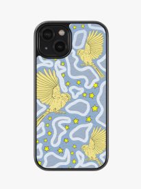 Aesthetic Bird Star Premium Leather Phone Case