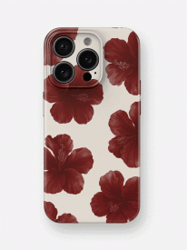 Scarlet Hibiscus Glossy Hard Case