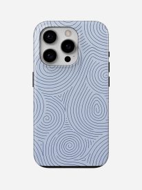Blue Spiral Lines Glossy Armoured Case
