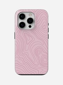 Blush Topo Lines Glossy Armoured Case
