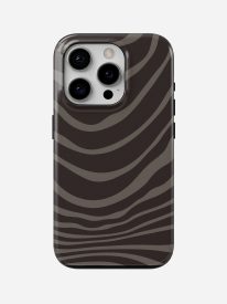 Charcoal Zebra Stripe Glossy Armoured Case