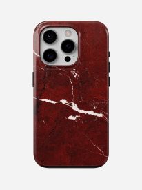 Crimson Marble Vein Glossy Armoured Case