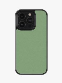 Solid Green Premium Leather Phone Case