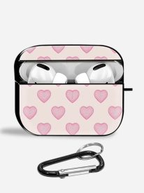 Heart Grid Aipods Glass Case