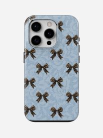 Leopard Bow Charm Glossy Armoured Case