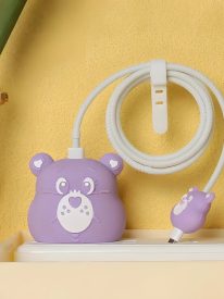 Lilac Bear Charger Case & Cable Protector (18W/20W)