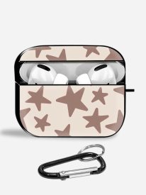 Mocha Stars Aipods Glass Case