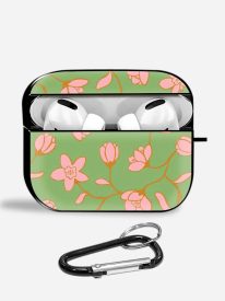 Pastel Blossom Green Aipods Glass Case