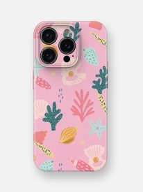 Pink Ocean Shells Glossy Hard Case