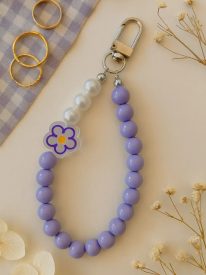Purple Flower Phone Charm