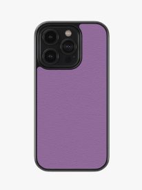 Solid Purple Premium Leather Phone Case