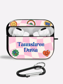 RetroVibe Custom Name Airpods Glass Case