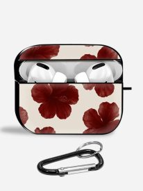 Scarlet Hibiscus Aipods Glass Case
